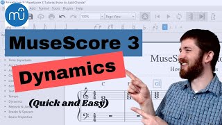 MuseScore 3 Dynamics Crescendo and Decrescendo Markings Full Walkthrough How To [upl. by Kailey]