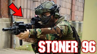 Airsoft LMG Gameplay  Classic Army Stoner 96  Polarstar F2 [upl. by Acirea]