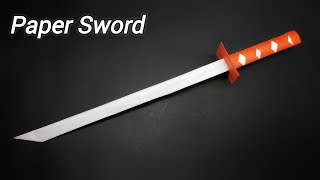 How to make a katana out of paper  Easy paper katana sword  Easy Origami katana [upl. by Ahteres]