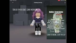 Roblox error codes credit to wasabiplayz for clip [upl. by Triny]