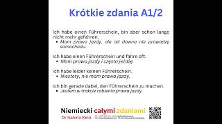 4 Krótkie zdania A12 niemieckicalymizdaniami niemieckionline niemieckidlapoczątkujących [upl. by Joyann20]