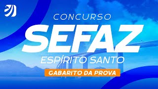 Gabarito SEFAZ ES correção da prova Extraoficial [upl. by Alehcim]