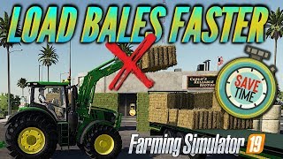 Farming Simulator 2019  How to Quickly Load Bales from the Shop [upl. by Razal]