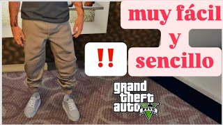 COMO CONSEGUIR LOS JOGGERS COLOR CAFE SIN ACTIVIDADES EN GTA V ONLINE SOLO [upl. by Tiler]