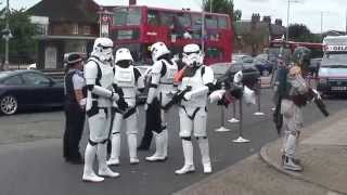 Stormtroopers help Police with enquiries outside JediRobe Shop London [upl. by Aivatra]