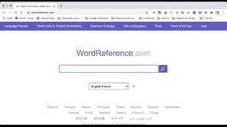 How to Use Wordreference  Short Tutorial [upl. by Eicart]