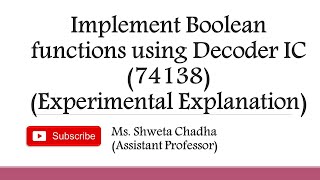 Decoder Practical using 74138 IC Experimental Explanation [upl. by Martres]