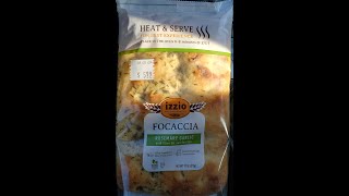 Izzio Artisan Bakery Focaccia Rosemary Garlic Bread Review [upl. by Anam]