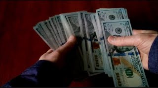 Counting Cash Money 100 dollar bills 10000 [upl. by Ativak]