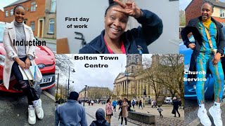 First week in Bolton Manchester First day of work Induction Our new Town CentreampNHS appointment [upl. by Anitnerolf]