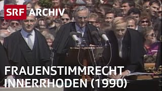 Einführung Frauenstimmrecht AppenzellInnerrhoden 1990  Frauenbewegung Schweiz  SRF Archiv [upl. by Nee]