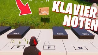 Spiele das Notenblatt auf dem übergroßen Klavier  Fortnite Season 10 Boogie Down Mission [upl. by Comstock]