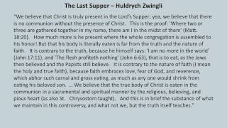 The Lords Supper Huldrych Zwingli [upl. by Yerffoj]