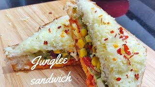 junglee sandwich  Triple Layered Cheese Sandwich  Mumbai Street Foood [upl. by Ahseinaj17]