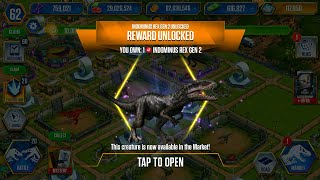 NEW UNLOCK HYBRIDS INDOMINUS REX GEN 2 MAX X3 LEVEL 40  HT GAME [upl. by Amelus]