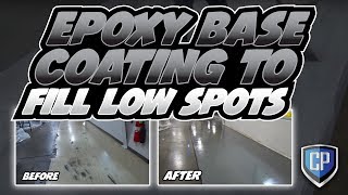 Epoxy Floor Base Coating How to Fill Low Spots [upl. by Wanda]