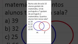 MATEMÁTICA BÁSICA ENVOLVENDO DIAGRAMA DE VENN SALA DE AULA [upl. by Sabella]