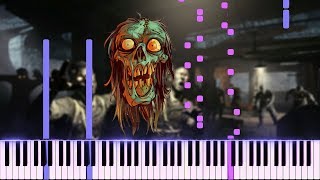 CoD Black Ops 1 Zombies Theme Damned  Piano Synthesia Tutorial [upl. by Carlota128]