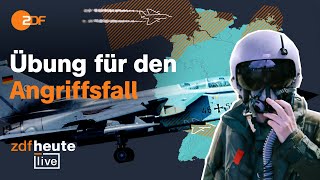 Air Defender 23 Wie einsatzfähig ist die deutsche Luftwaffe Inspekteur Gerhartz ZDFheute live [upl. by Noret]