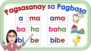 Filipino Reading Lesson Part 2  Matutong bumasa  Pagbasa ng salitang may dalawang pantig [upl. by Hamaso348]