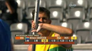 Pole vaulter breaks his shaft in three  from Universal Sports [upl. by Novikoff]