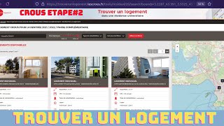 Demande de Logement CROUS 2023 choix de logements phase complémentaire Études en France [upl. by Ayerf]