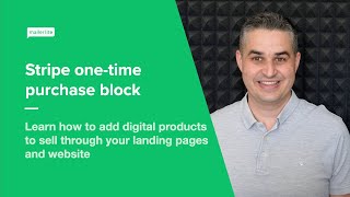 Stripe onetime purchase block  How to add digital products to sell through your website [upl. by Teddy]