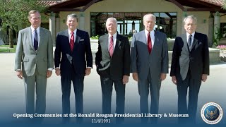 Opening Ceremonies at the Ronald Reagan Presidential Library amp Museum 1141991 [upl. by Gainor849]