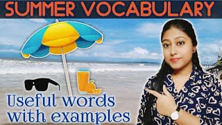 Summer Vocabulary  Summer Related Words  Vocabulary Related to Summer  Daily Life English Words [upl. by Sy]