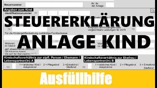 Anlage Kind Elster  Elster Tutorial  Steuererklärung selber machen [upl. by Alegnat]