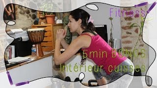 Fitness Routine  Bonus spécial intérieur des cuisses en 5min [upl. by Sikes864]