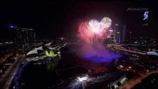 Marina Bay Singapore Countdown 2014 with Fireworks Displays [upl. by Croner]