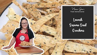 Kitchen Adventure 7 How to Make Lavash Sesame Seed Crackers [upl. by Ardekahs]