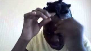 Bantu Knots on short relaxed hair [upl. by Onifled944]