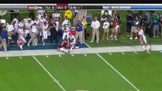 Major Wright of Florida Gators  Big Hit on Manny Johnson in 2009 BCS National Championship [upl. by Ekrub]