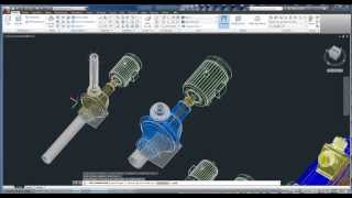 Biblioteca em 3 D para Autocad motores bombas e compressor [upl. by Longerich]