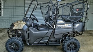 2017 Honda Pioneer 7004 Deluxe WalkAround Video  Phantom Camo  Review  HondaProKevincom [upl. by Hadeehuat92]