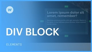 Div blocks  Web design tutorial [upl. by Kiersten]