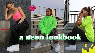 MY STYLE IN A NEON LOOKBOOK  How I wore the Nike Air Force Sage Lace  Lovevie AD [upl. by Bank758]