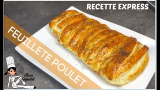 Feuilleté au poulet  RECETTE EXPRESS [upl. by Adnoloy]