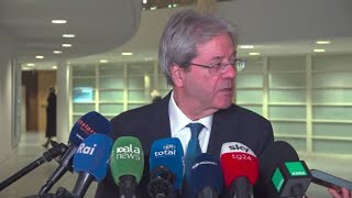 Previsioni economiche Gentiloni quotCrescita bassa in Ue ma in Italia dati nella mediaquot [upl. by Enilrac]