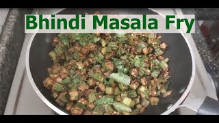 Bhindi Masala Fry  Bendekai Palya recipe  Okra Masala recipe quick Bendekaya fry recipe [upl. by Alcinia]