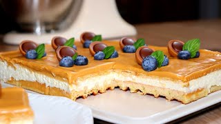 Toffifee  Schnitten ohne Backen einfach und schnell gezaubert 🤗  Toffifee Torte ohne Backen [upl. by Lustig]