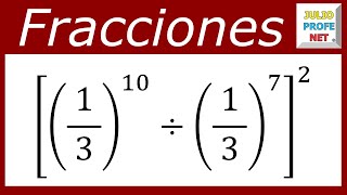 POTENCIACIÓN CON FRACCIONES  Ejercicio 1 [upl. by Fabe]