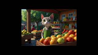 Greengrocer Cat cartoon cat funny cutecat kids animals kitten [upl. by Ardnoid820]