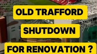 old Trafford shutdown for renovation oldtrafford manutd epl [upl. by Yatnoed]