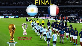 Argentina vs France  Final  FIFA World Cup 2022  Full Match  Messi vs Mbappe  PES Gameplay [upl. by Procto865]