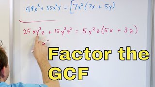 05  Factoring the GCF Greatest Common Factor from a Polynomial in Algebra Part 1 [upl. by Petracca301]