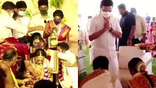 Director Shankar Daughters Wedding Video ❤  Cricketer Damodaran Rohit  CM Stalin  MLA Udhay [upl. by Sinnoda]