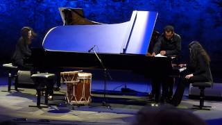 Les Soeurs Labeque  Mvt 1 Philip Glass 4 Mvts for 2 Pianos  Theatre Jean Deschamps 10 Jul 14 [upl. by Adnema]